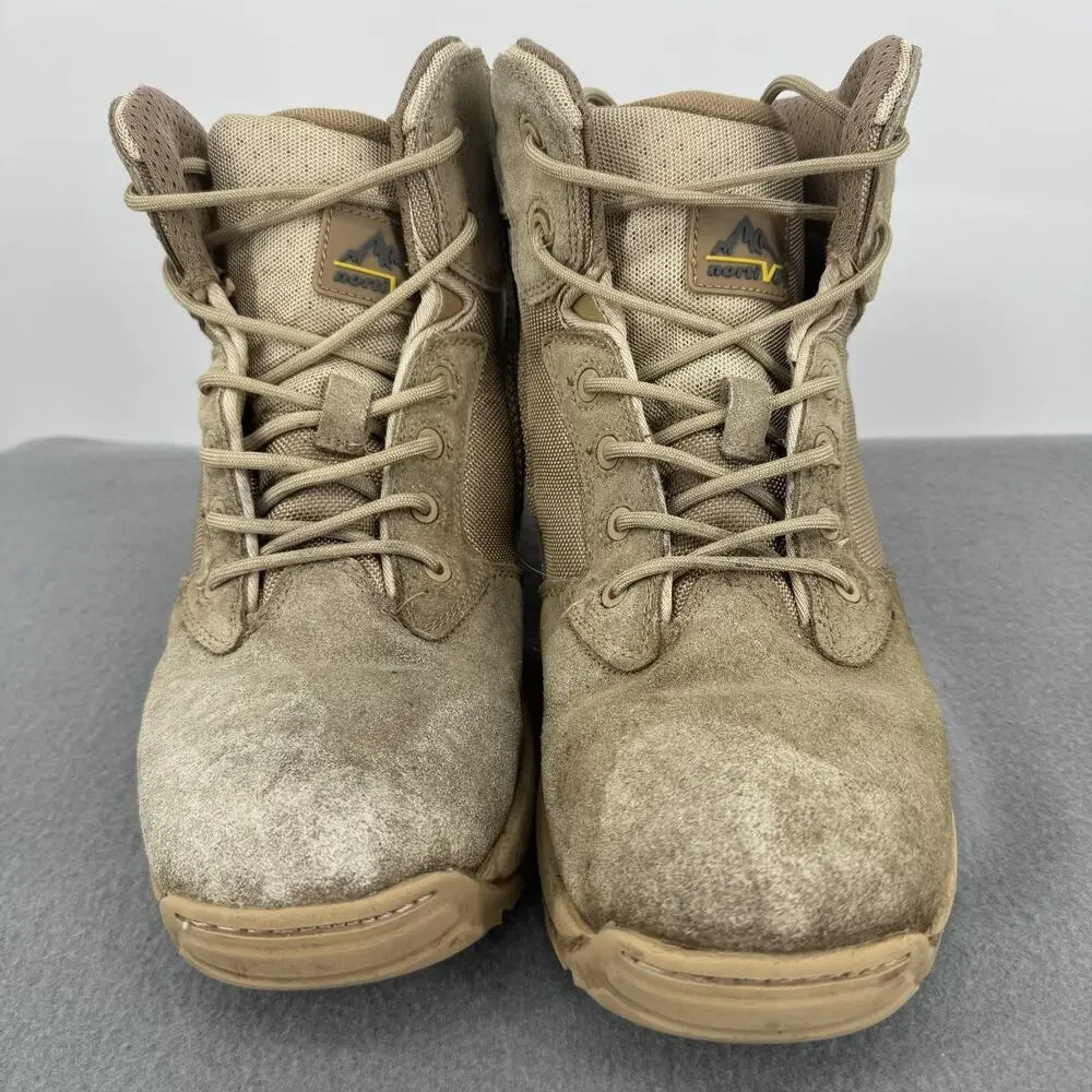NORTIV 8 Mens 12 Tan Tactical Military Combat Work Hiking Boots A2BBVEEY